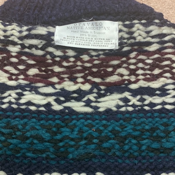 Hand Made wool sweater Native American - Picture 6 of 7